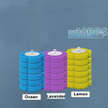 18 Pcs Brush Heads (BLUE + YELLOW + PURPLE)